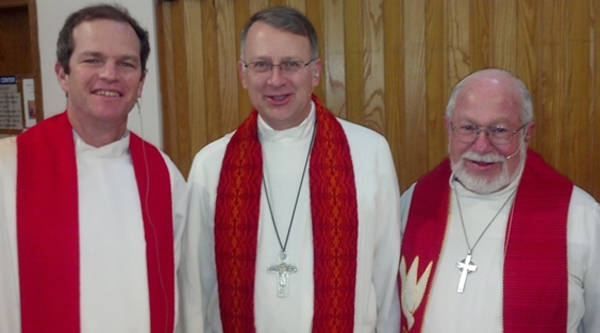 Pastors Tim Deselkamp, Steve Herder, Larry Wagner with Countryman E6 microphones.